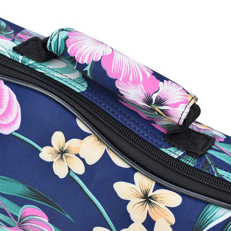 CLOUDMUSIC Ukulele Case Gig Bag Padded Backpack For Concert 23" Inch(Concert,Hawaii Hibiscus In Dark Blue) - Image 3